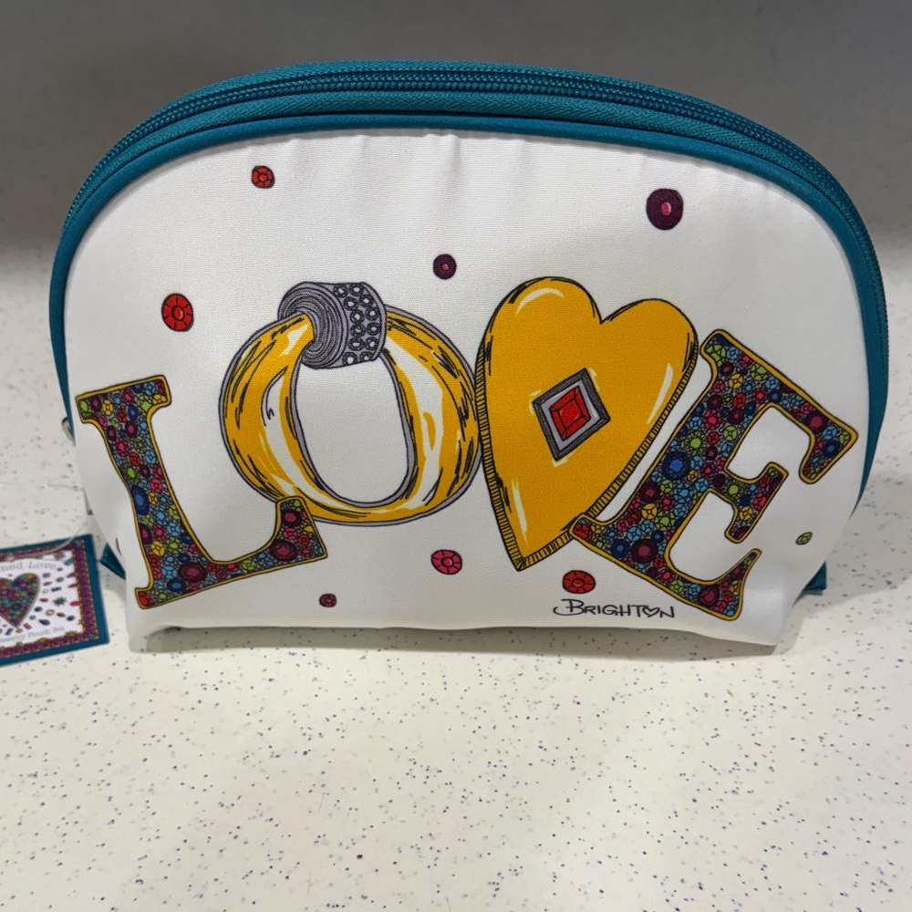NWT Brighton Charmed Love 2 Piece Cosmetic Bag set